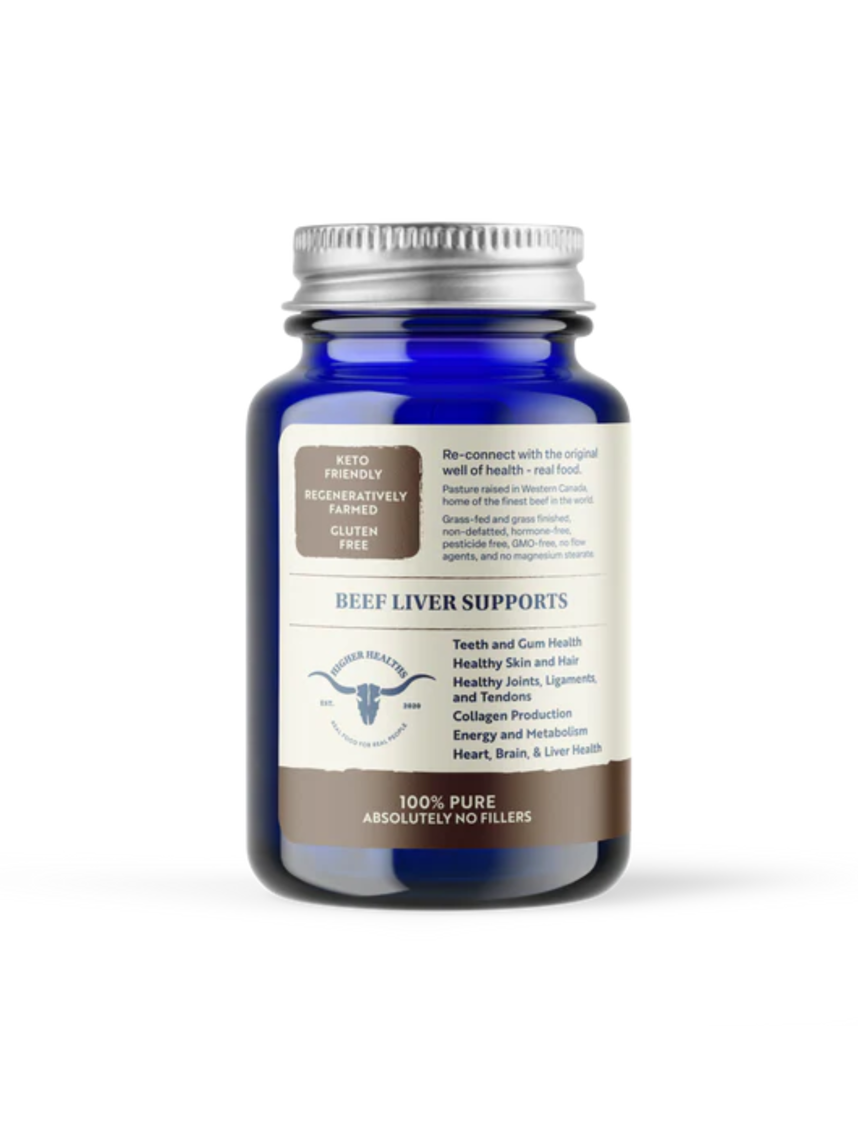 Higher Healths Beef Liver capsules - 100% Grass-Fed/Grass Finished, Freeze Dried