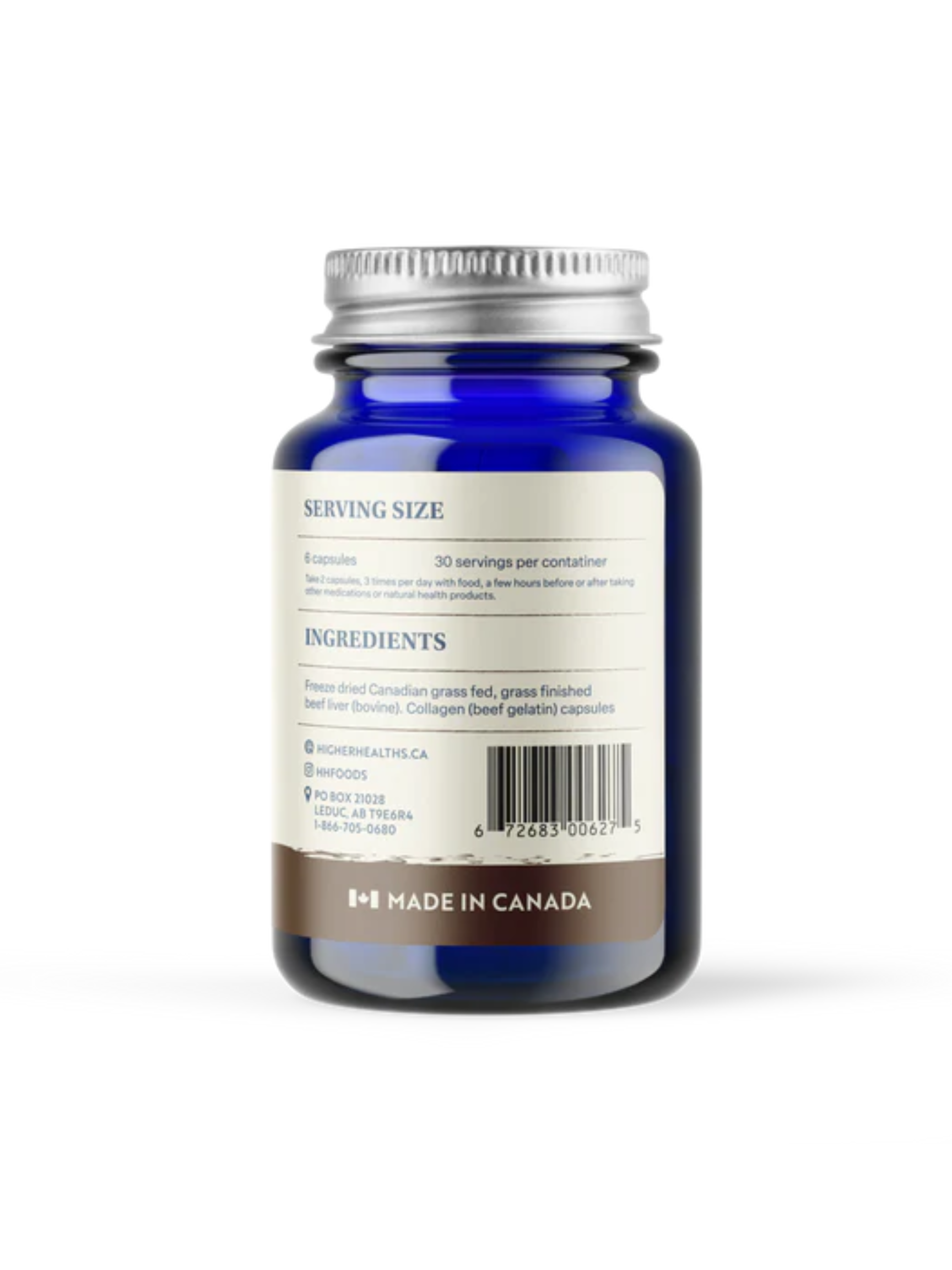 Higher Healths Beef Liver capsules - 100% Grass-Fed/Grass Finished, Freeze Dried