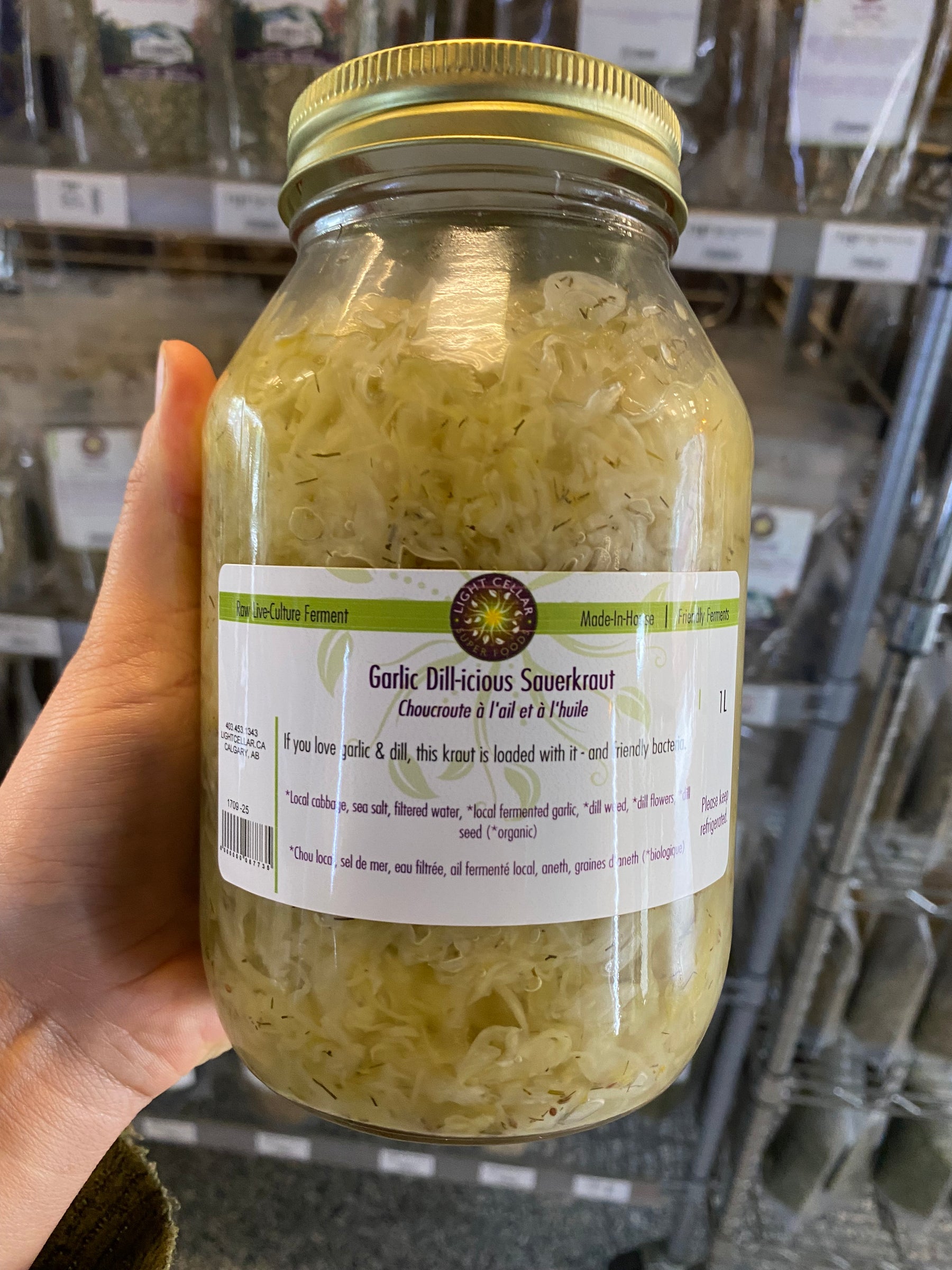 Garlic Dill-icious Sauerkraut