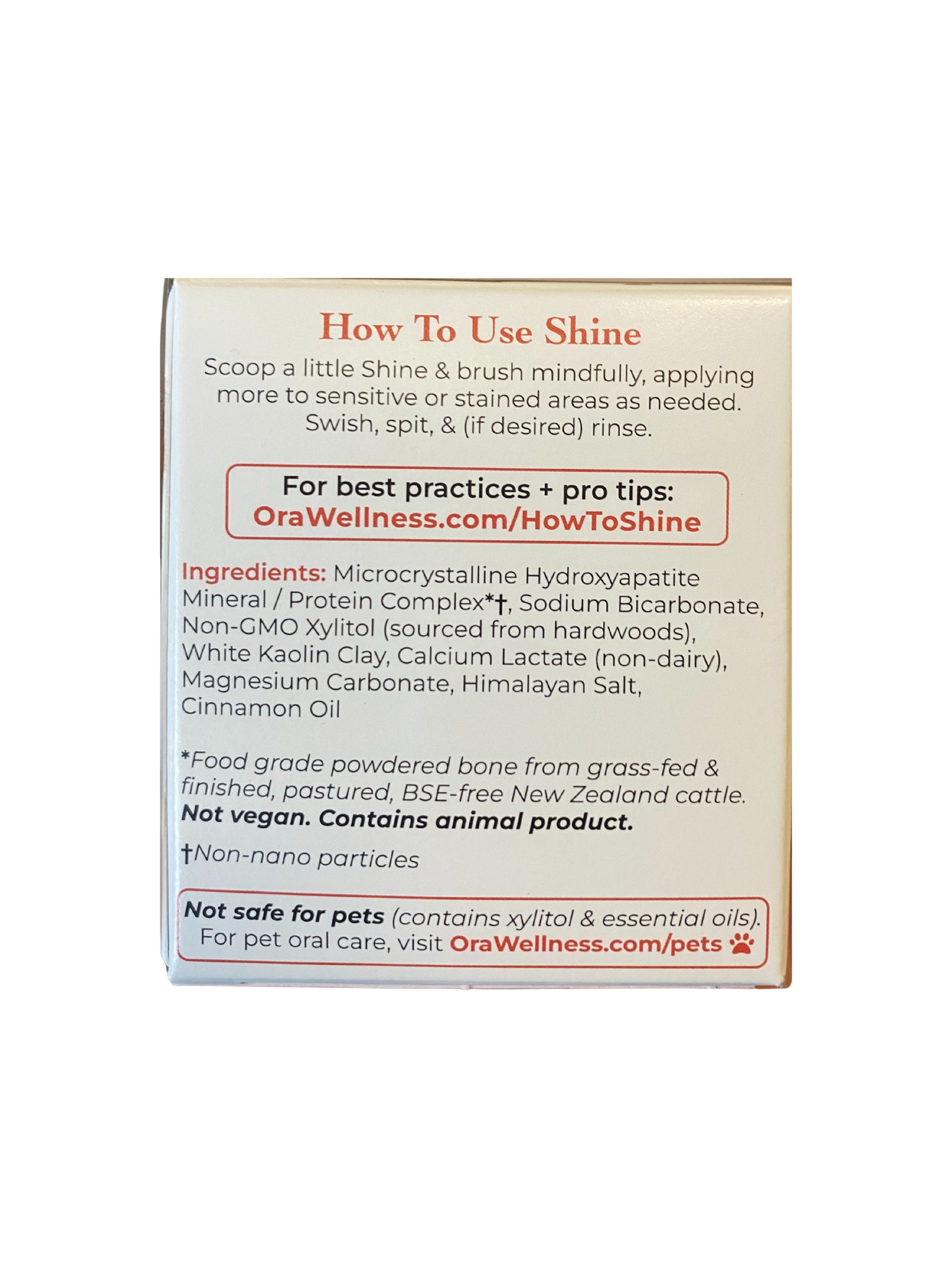 Shine Tooth Powder Cinnamon (OraWellness)