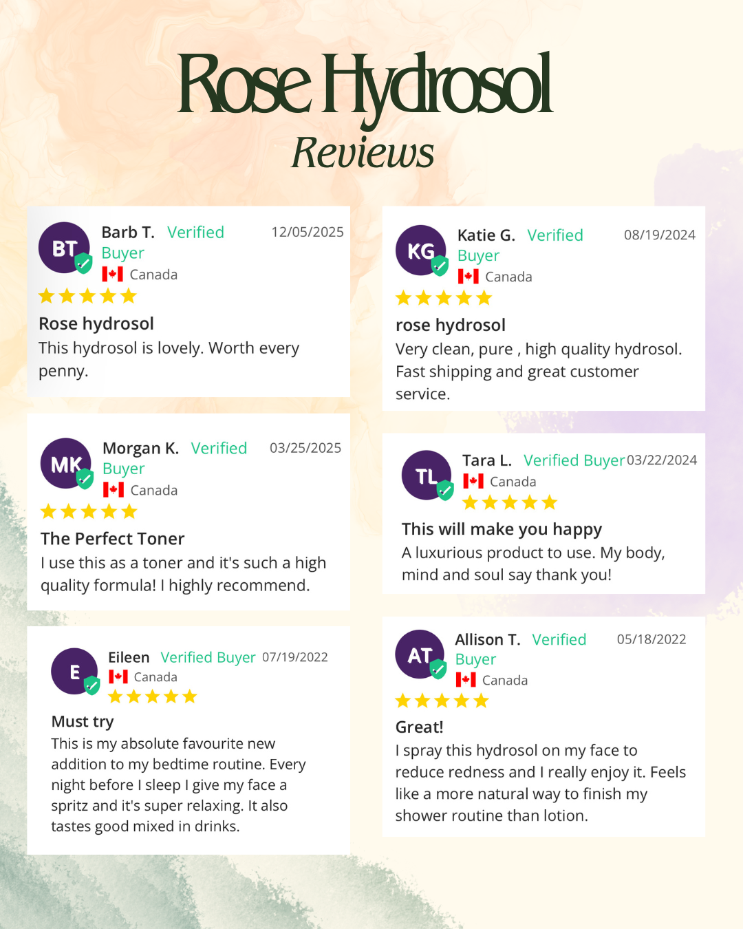 Radiant Skin Hydrosol Trio - Local delivery/pick-up only