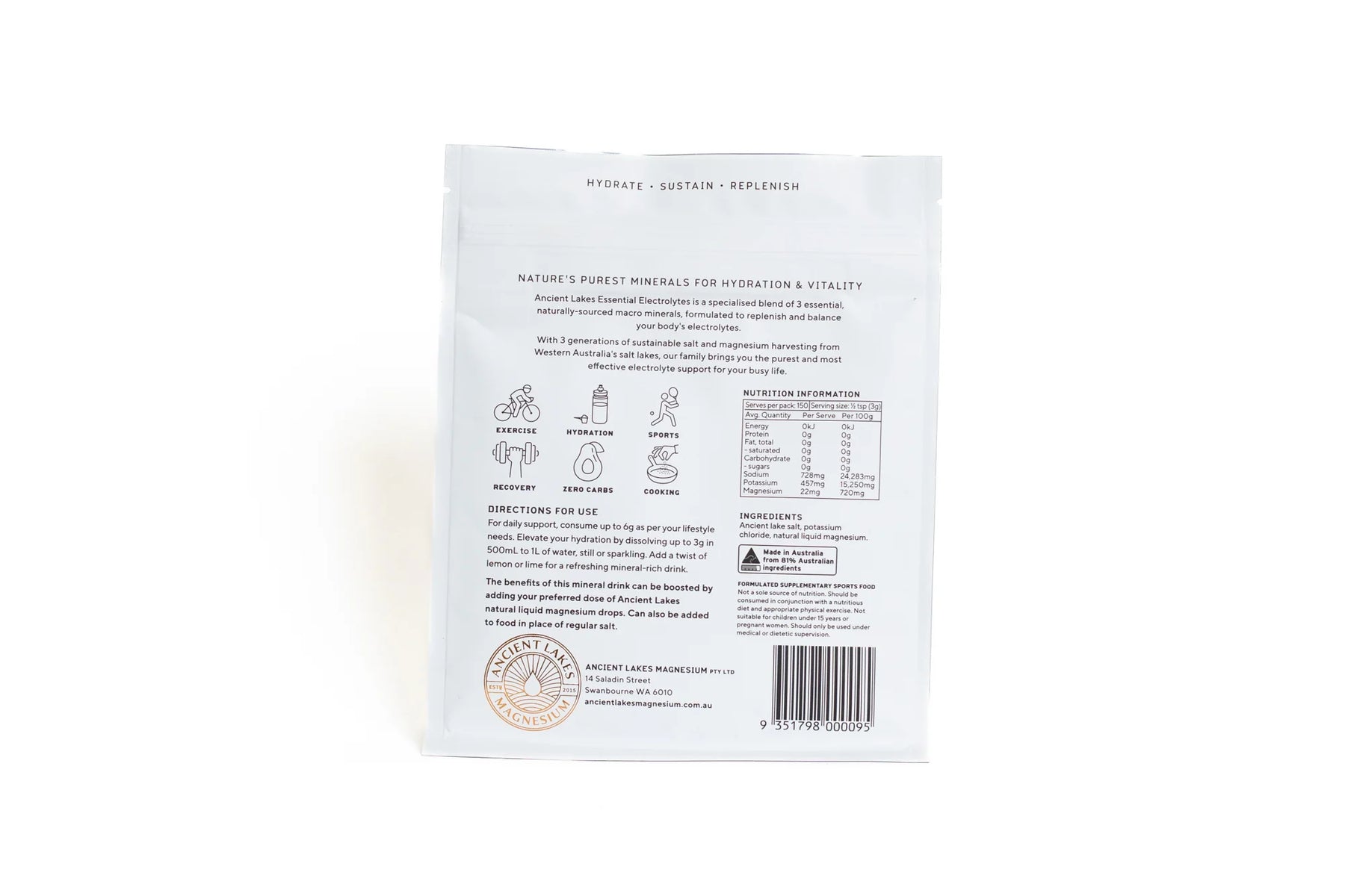 Ancient Lakes Magnesium Essential Electrolytes