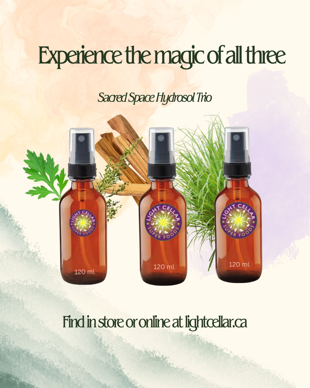 Sacred Space Hydrosol Trio - Local delivery/pick-up only