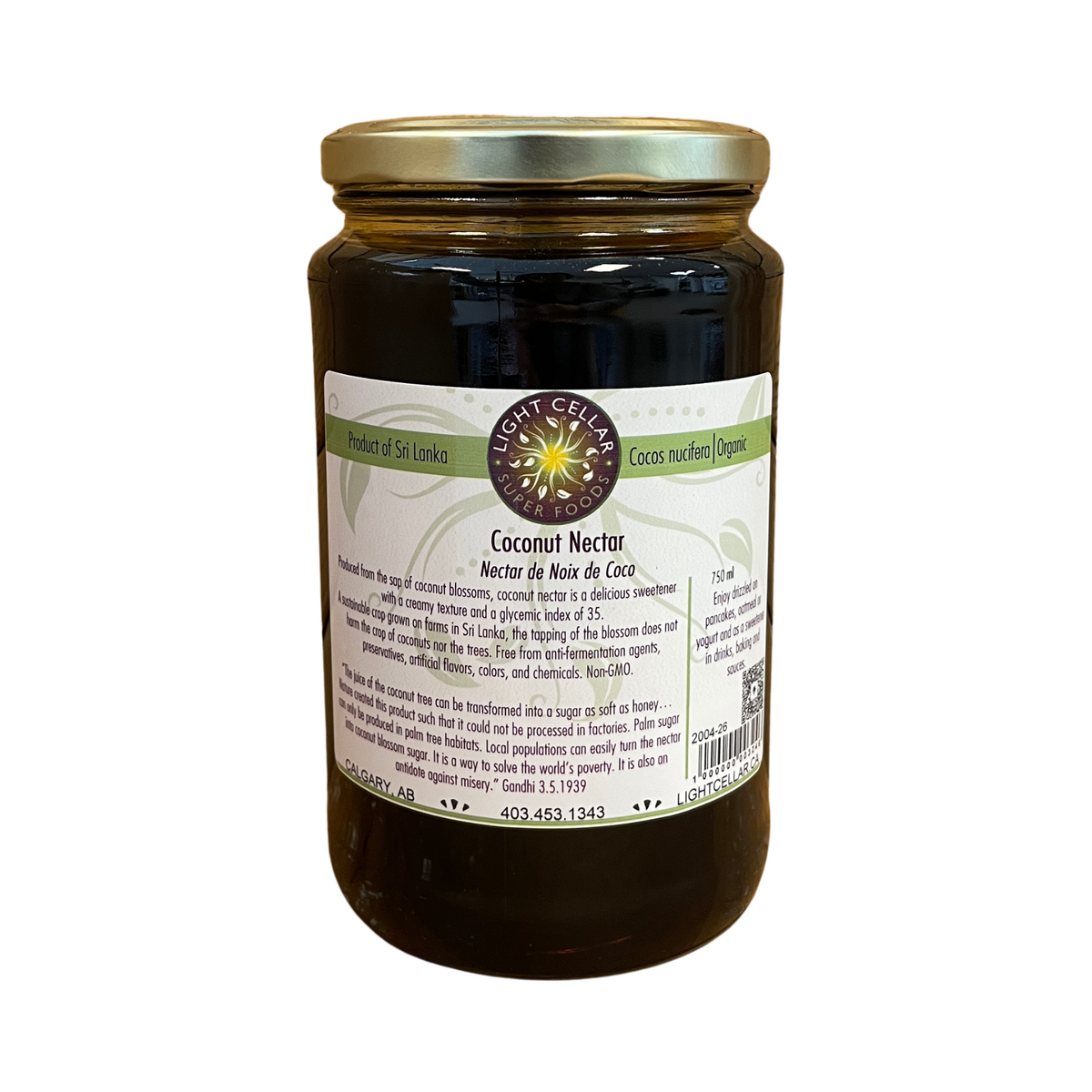 coconut nectar in a jar - light cellar superfoods