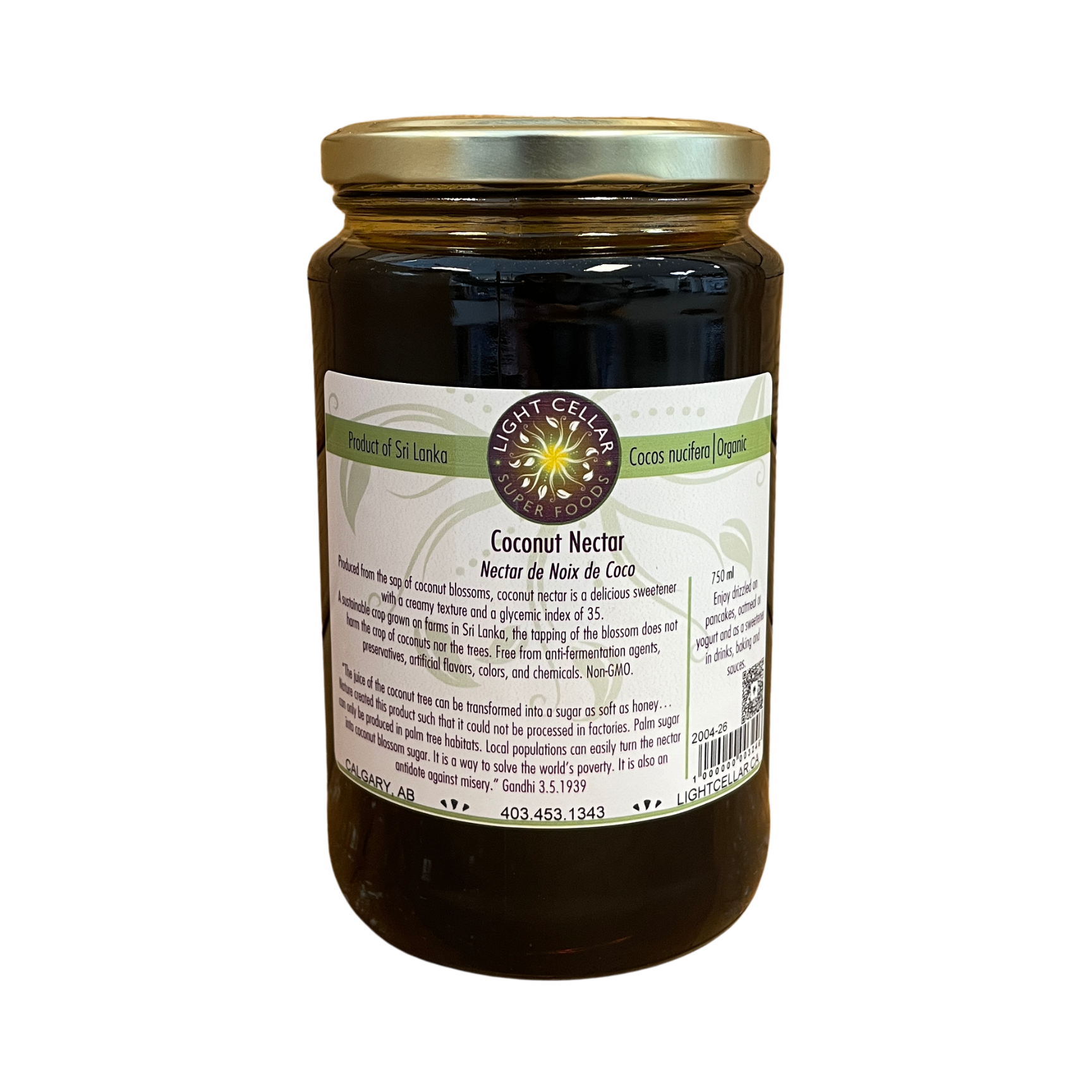 coconut nectar in a jar - light cellar superfoods
