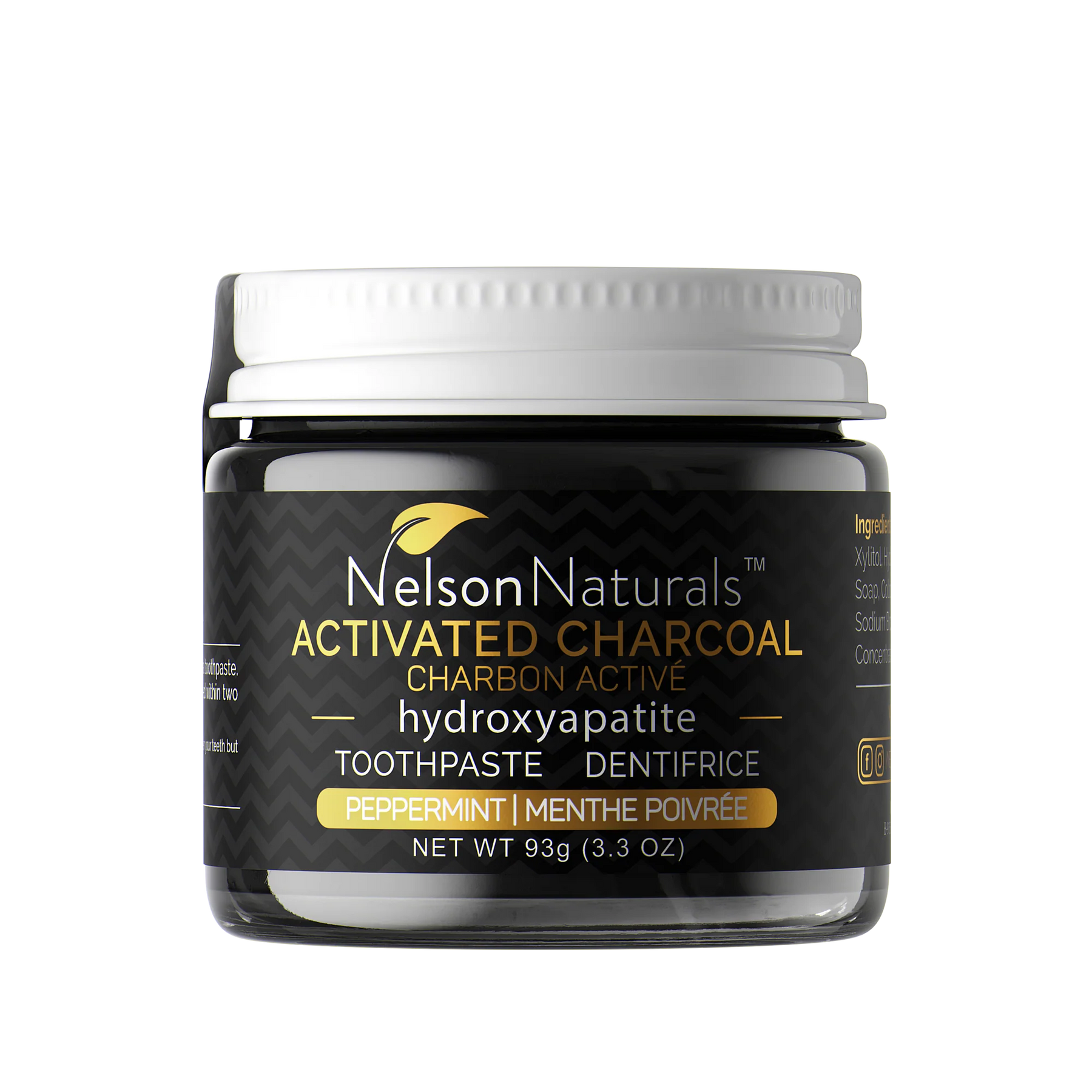 Nelson Naturals Activated Charcoal with Hydroxyapatite Toothpaste