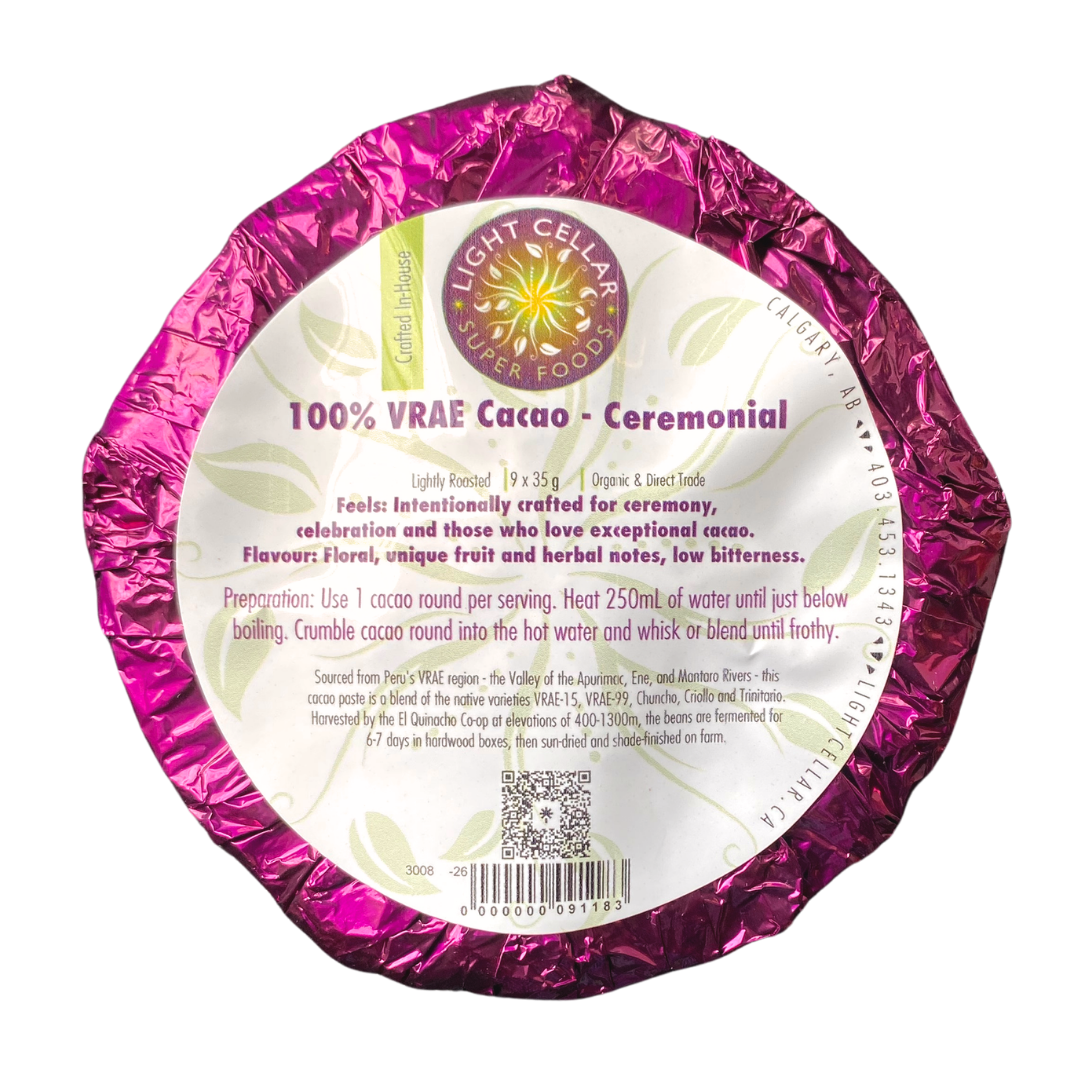 100% VRAE Ceremonial Cacao